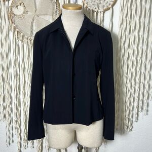 MaxMara Navy Button Down BLazer Jacket Size US8